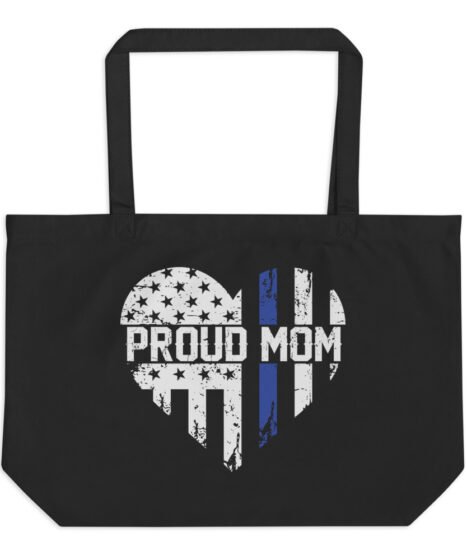 Proud Police Mom Large organic tote bag