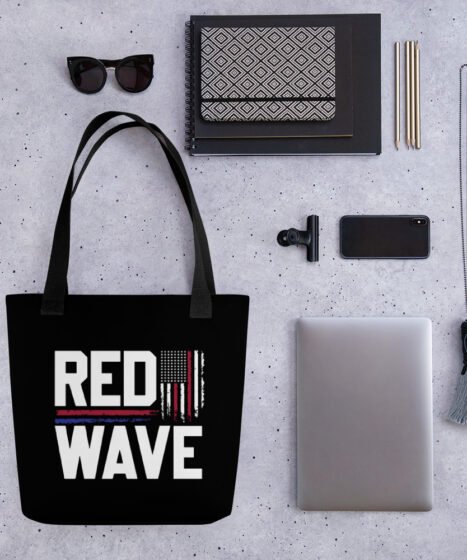 Red Wave Tote bag