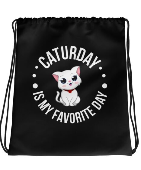 Caturday is My Favorite Day Drawsting Bag