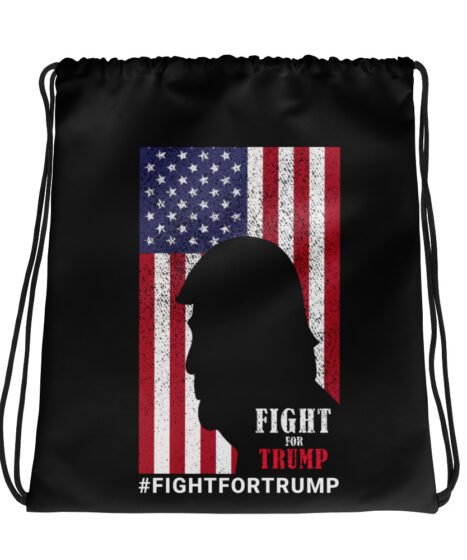 Fight For Trump USA Drawstring bag